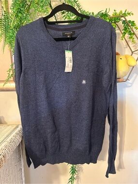 Sears Men's V-Neck Sweater - Navy Blue